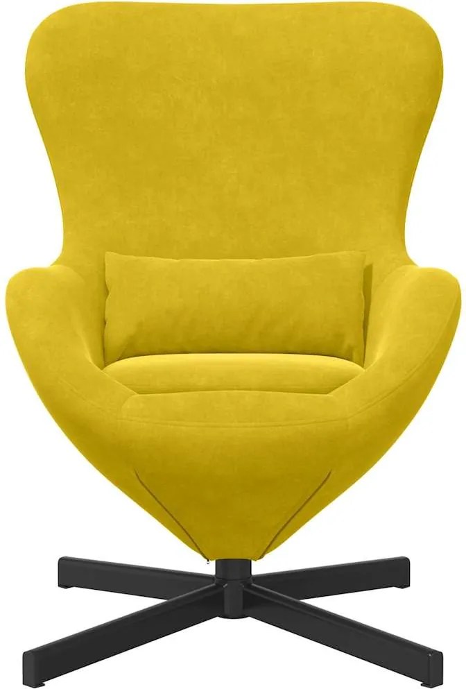 vidaXL Fotoliu ou Galben 63 x 73 x 90 cm Catifea