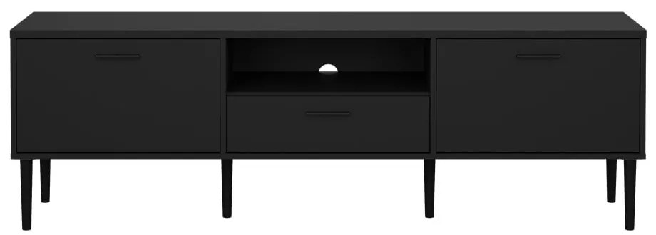 Comodă TV neagră 177x57 cm Media – Tvilum