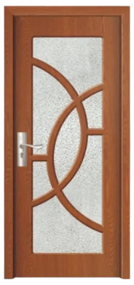 Usa Interior din MDF Novo Doors ND309, Cadru din Lemn Masiv, Geam Sablat, KIT COMPLET, Toc , Manere si balamale incluse (Culoare: Alb, Dimensiune: 80