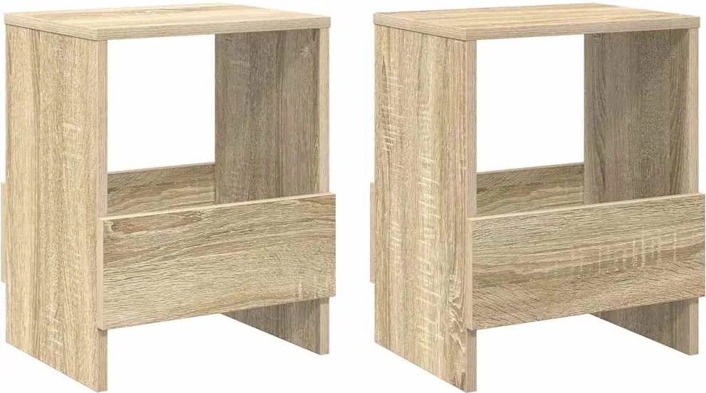 vidaXL Raft pentru reviste 2 pcs Stejar Sonoma 35 x 30 x 45 cm