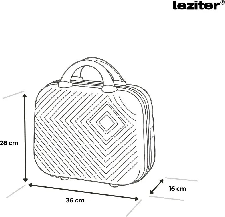 TraveLux Pro valiză manuală cu capac dur 28x36x16 cm gri