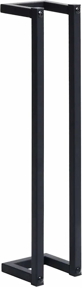 vidaXL Suport de prosoape, negru, 12,5 x 12,5 x 60 cm, fier