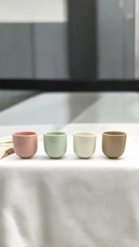 Set 4 Pahare Cafea Ceramica NOVUM Springtime 250ml