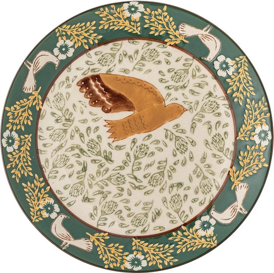 Farfurie verde pentru desert din gresie ø 16 cm Hezha – Bloomingville