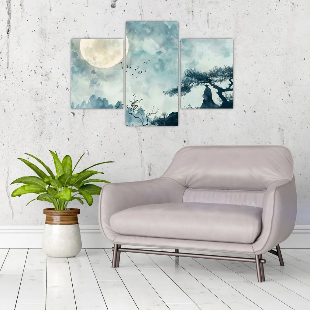 Tablou - Pictură cu lună plină (90x60 cm)