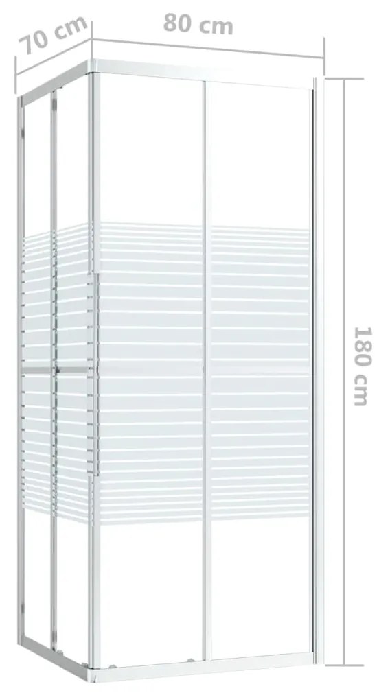 Cabina de dus, 80x70x180 cm, ESG transparent si alb, 80  x70 x 180 cm, Transparent