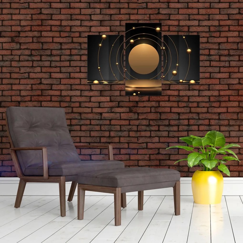 Tablou - Cercuri aurii (90x60 cm)