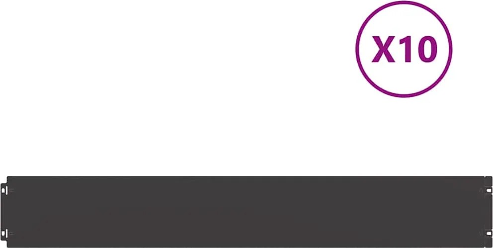 vidaXL Borduri de gazon 10 buc Negru 15x103 cm Oțel laminat la rece