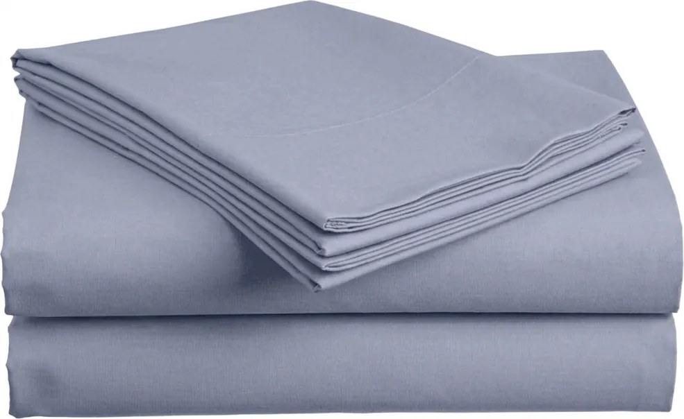 Cearsaf din bumbac 140x240 cm albastru deschis, 100% bumbac