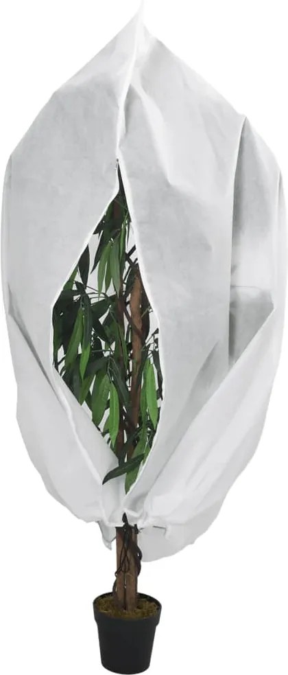 vidaXL Protecție de fleece pt plante, cu fermoar, 70 g/m², 3,93x3 m