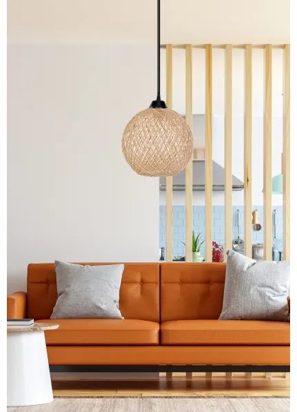 Lustră pe cablu JUTE 1xE27/60W/230V bej