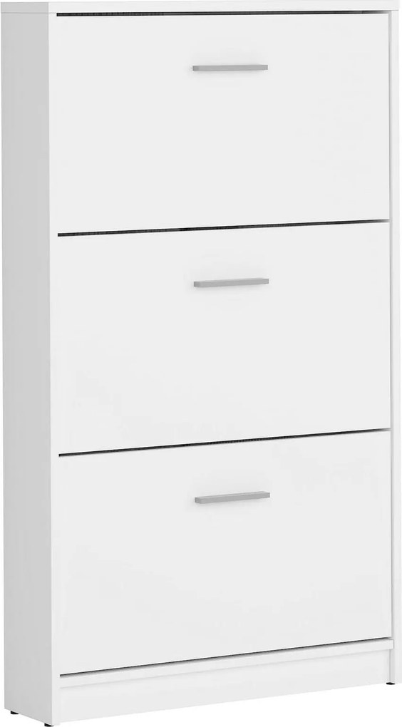 Pantofar NEPO PLUS, alb, PAL laminat, 70x18x121 cm