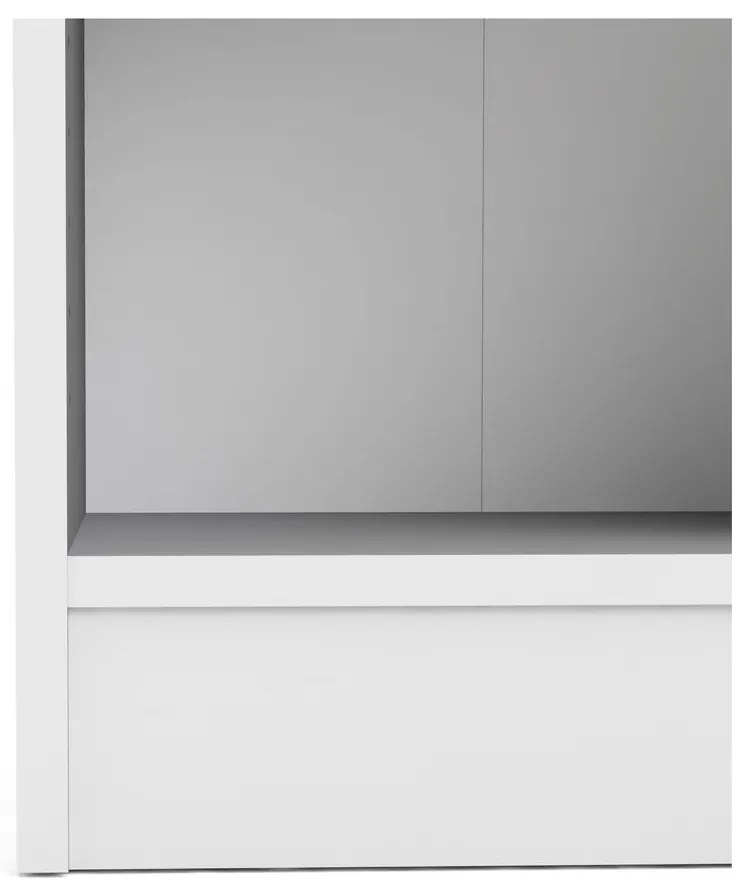 Bibliotecă Tvilum Basic, 41x203 cm, alb