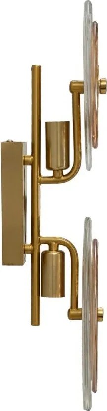 Aplică de perete aurie din sticlă Venice – Mauro Ferretti