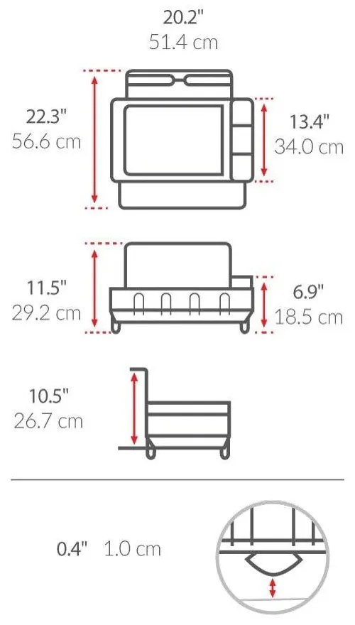 Scurgător de vase din oțel inoxidabil – simplehuman