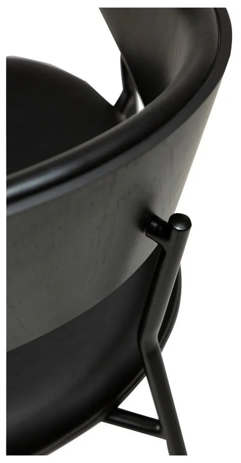 Scaun de sufragerie negru mat cu cotiere Crib – DAN-FORM Denmark