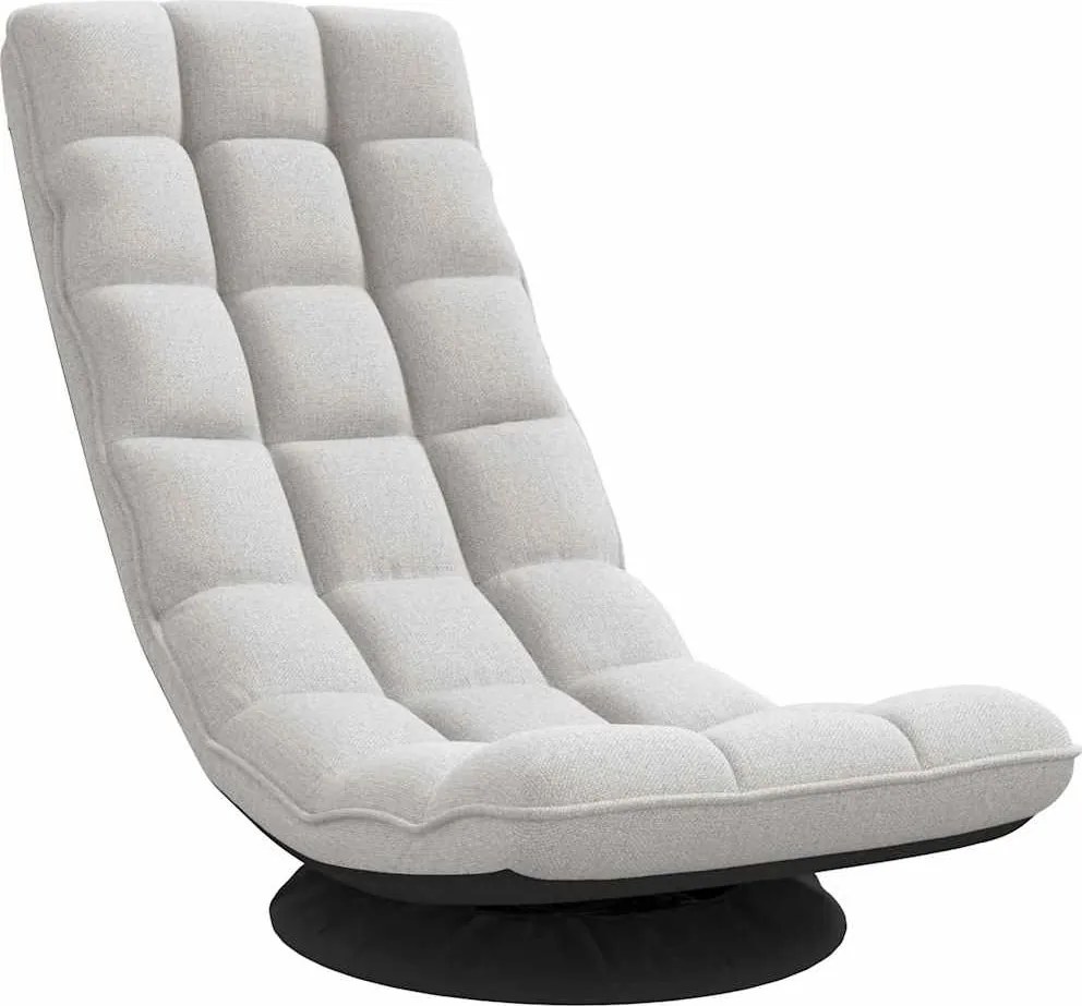 vidaXL Scaun pivotant pentru podea gri nor 70x51x79 cm material textil