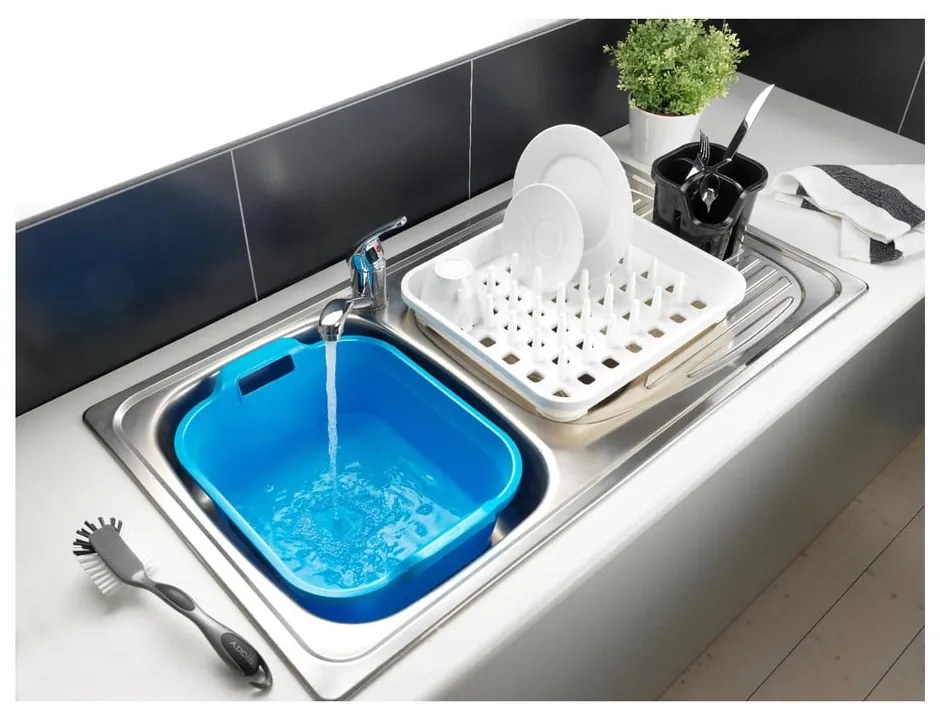 Scurgător de vase alb din plastic 38x33,5 cm Signature – Addis