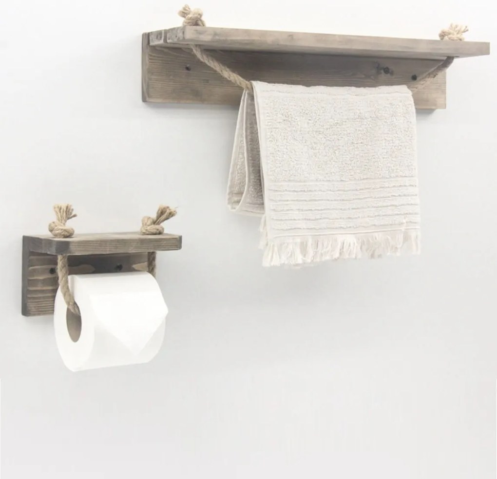 set suport prosoape baie din lemn,serie wood, Homs, 700029