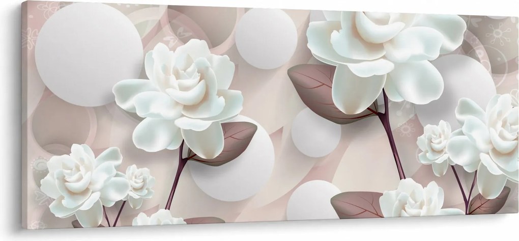 Tablou - Flori de trandafir (120x50 cm)