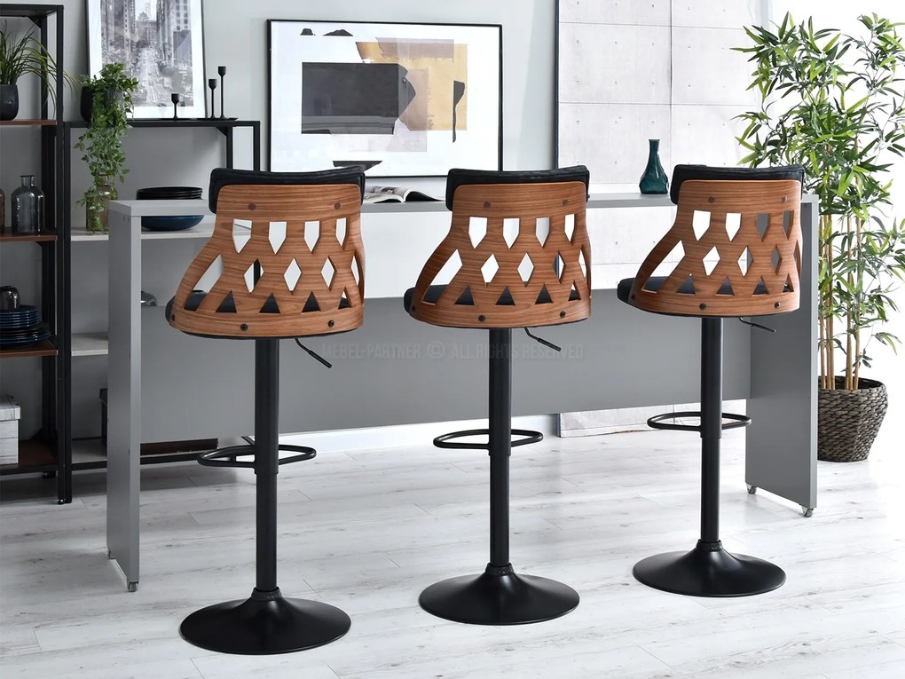 Scaun Henriette (nuc închis + negru). Promo -18%. 1110615