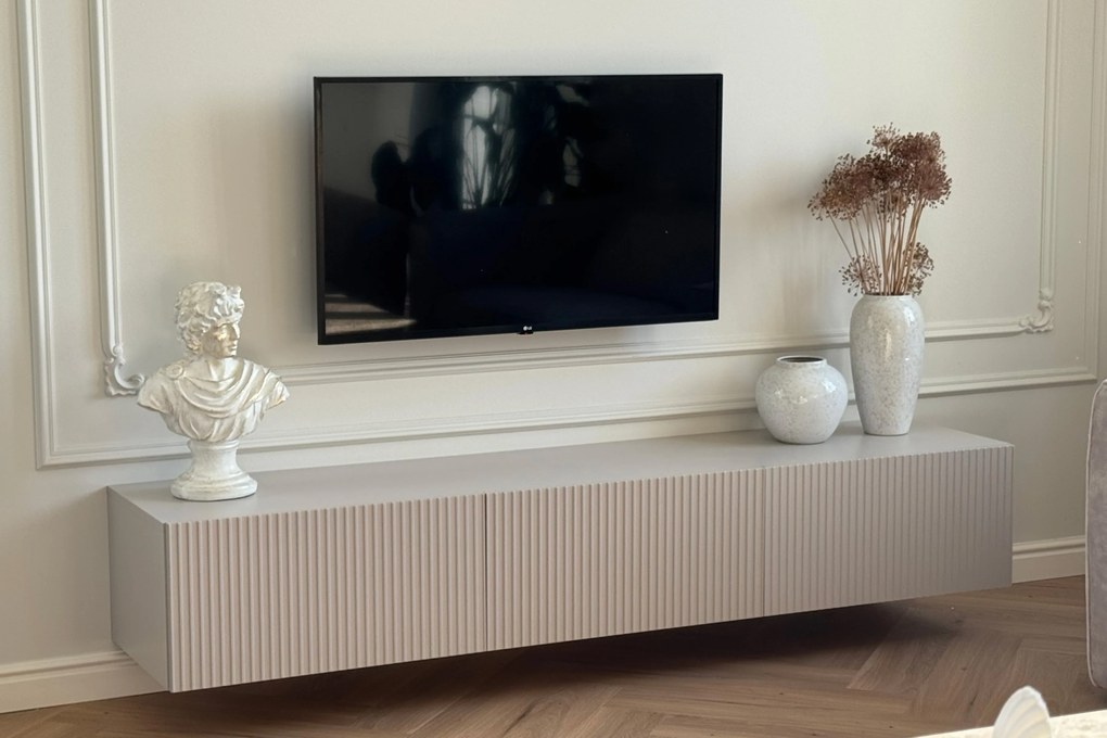 Comodă TV Nicole suspendat 200 cm - cașmir / cașmir mat