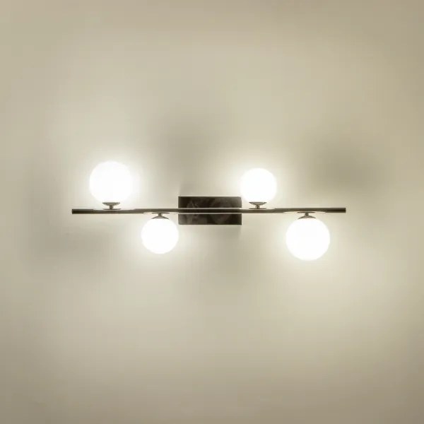 Brilagi - Lustră LED aplicată MILLA 4xG9/3W/230V negru crom/alb