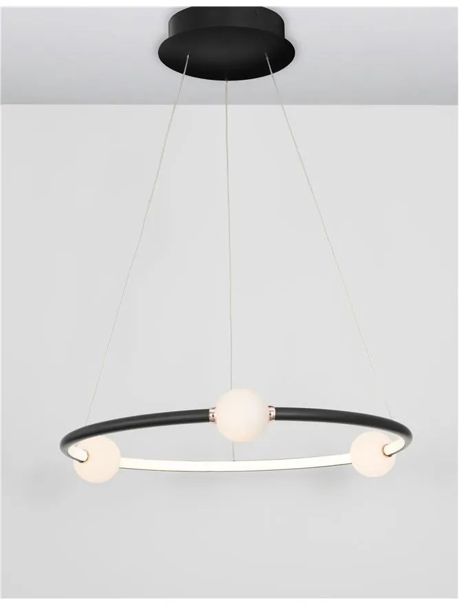 Lustra LED dimabila cu telecomanda design modern Celia negru