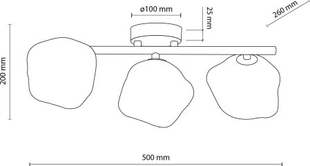 Brilagi - Lustră aplicată VULCANO 3xG9/8W/230V bronz/bej fumuriu