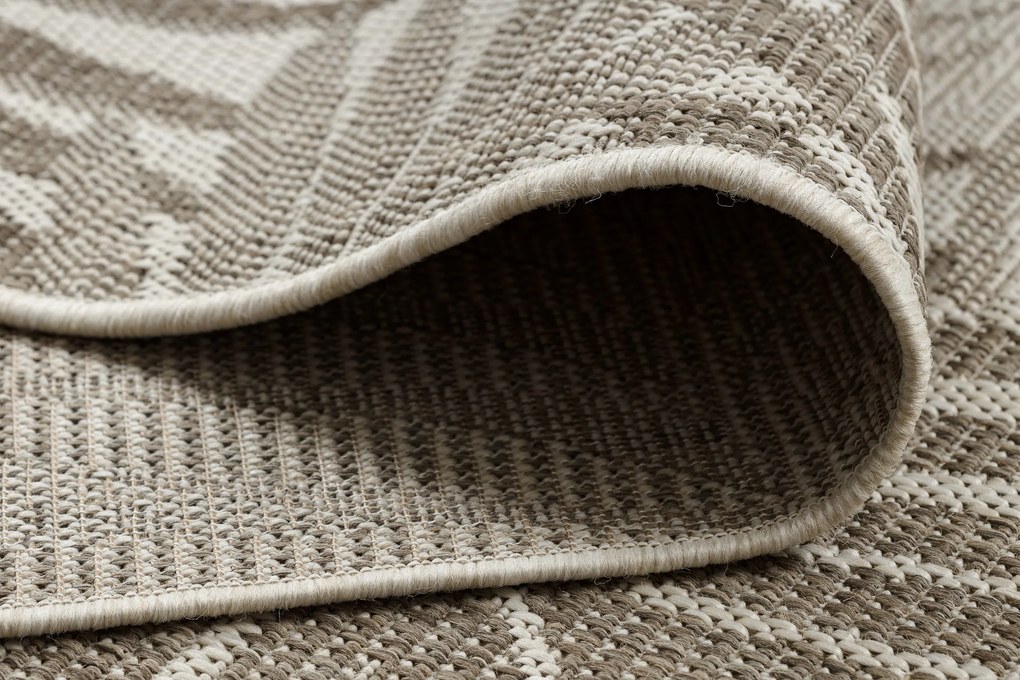 Covor sisal Floorlux 20504 Frunze şampanie si gri Junglă - SECUNDAR-COTATI PRODUSUL
