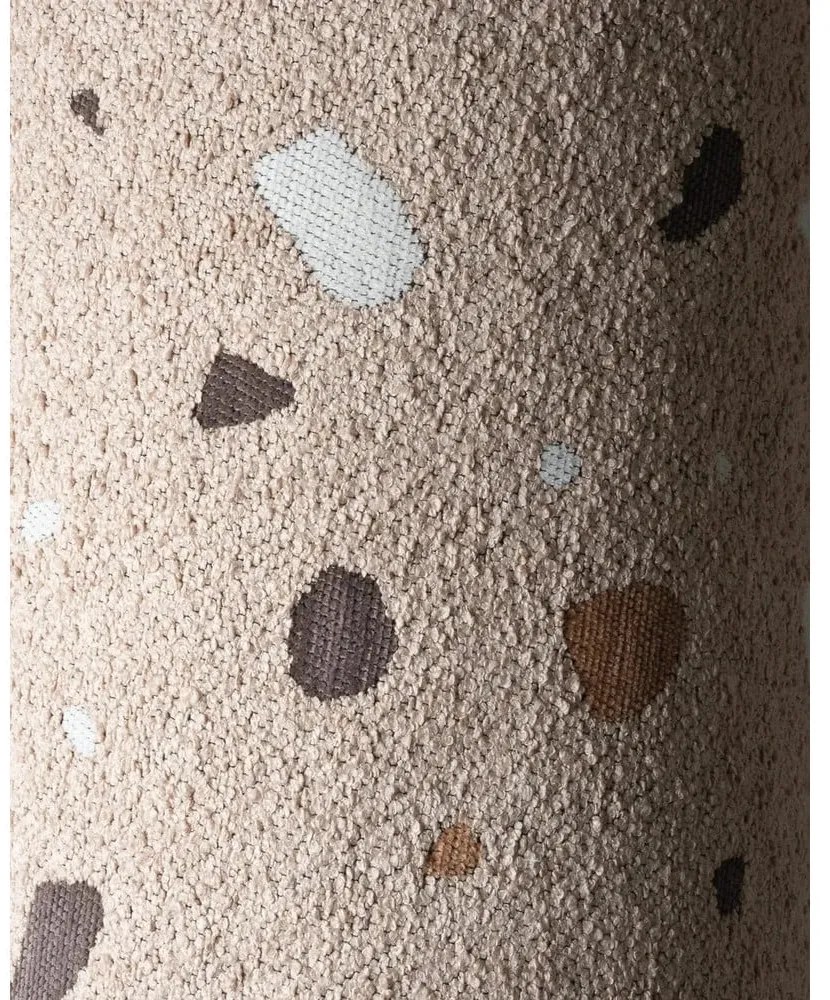 Fotoliu de copii maro deschis cu tapițerie din țesătură bouclé/cu tapițerie din chenille Terrazzo Moon – Wigiwama