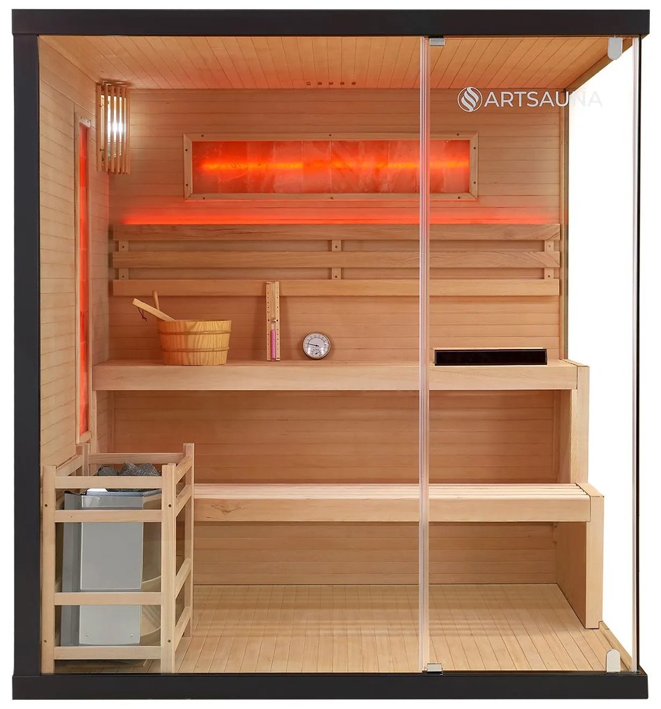 Vnútorná sauna Vantaa 175 so soľnými kameňmi