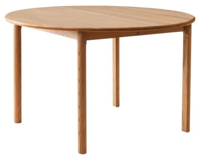 Masă de dining în culoare naturală rotundă extensibilă din lemn de stejar ø 120 cm Noor – Hammel Furniture