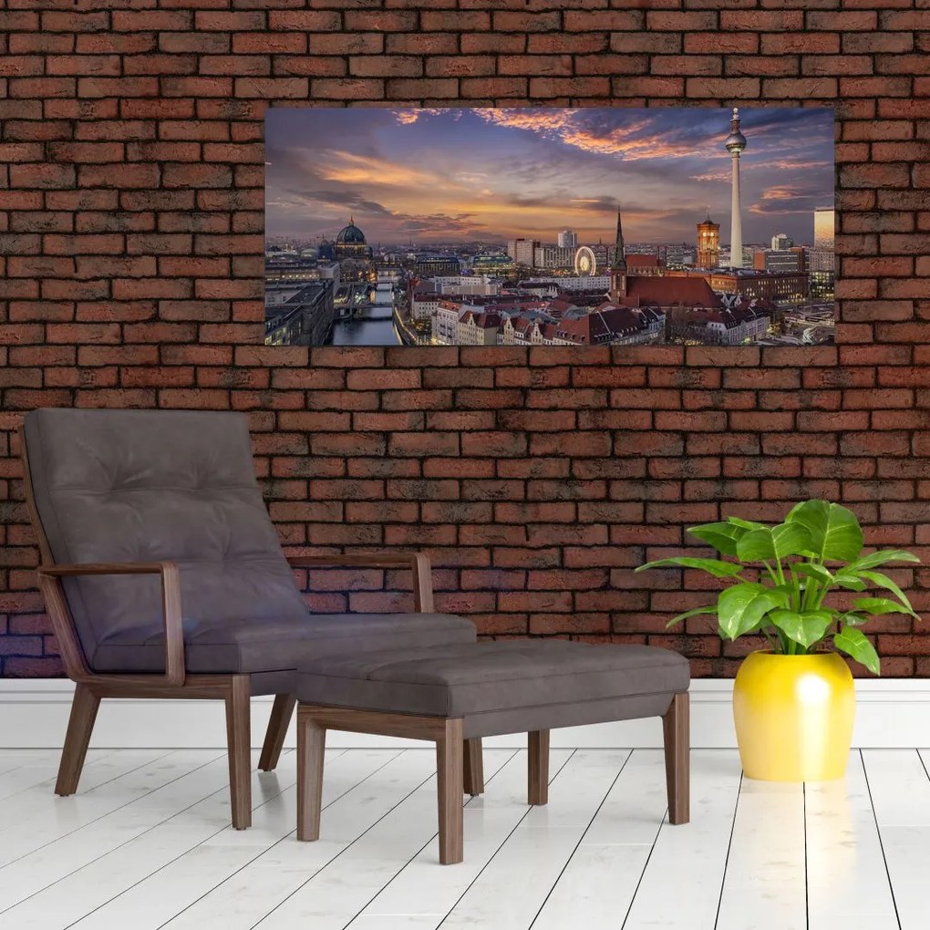 Tablou - Apus de soare în Berlin (120x50 cm)