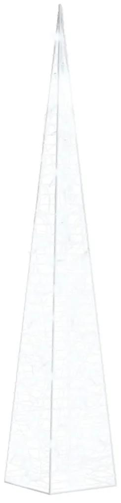 Con de lumina cu LED decorativ, alb rece, 90 cm, acrilic 1, Alb rece, 90 cm