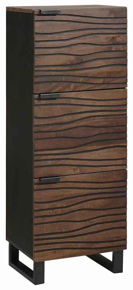 vidaXL Highboard din lemn de nuc cu raft Altele cu depozitare cu ușă Maro 40 x 33.5 x 110 cm