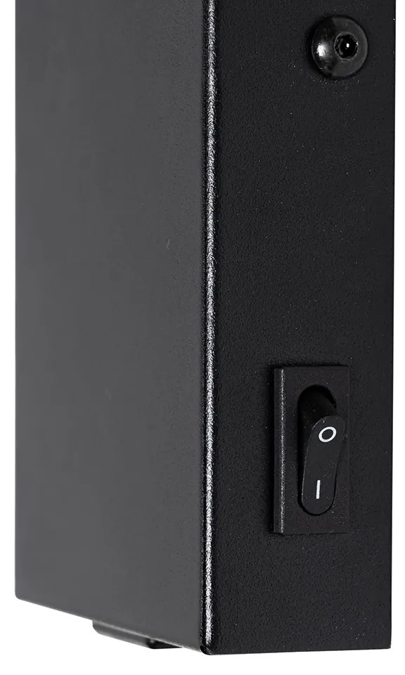 Lampa de perete moderna neagra cu USB reglabil - Croft