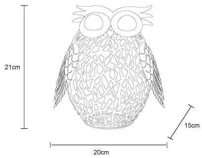 Corp de iluminat LED solar Globo 36330 LED/0,06W/3V IP44 bufniță