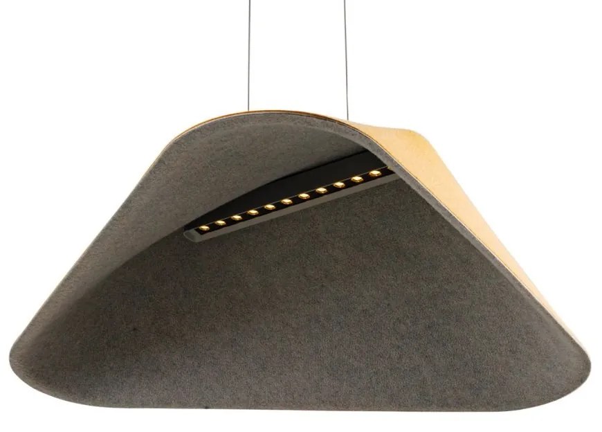Lustra LED suspendata design modern Carbon galben