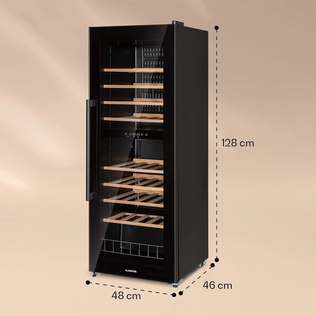 Barossa 54 Duo, Frigider pentru vin, 2 zone, 148 litri, 54 sticle cu ecran tactil