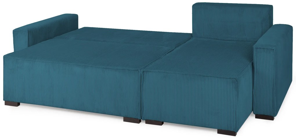 Canapea extensibila cu colt bilateral Culoare Turcoaz, SMART