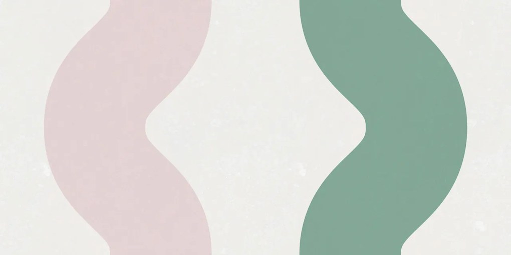Fototapet, Wobbly, Green &amp; Pink, Rebel Walls