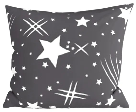 Set 2 huse decorative pentru perna din microfibra NIGHT SKY 45x45 cm, gri