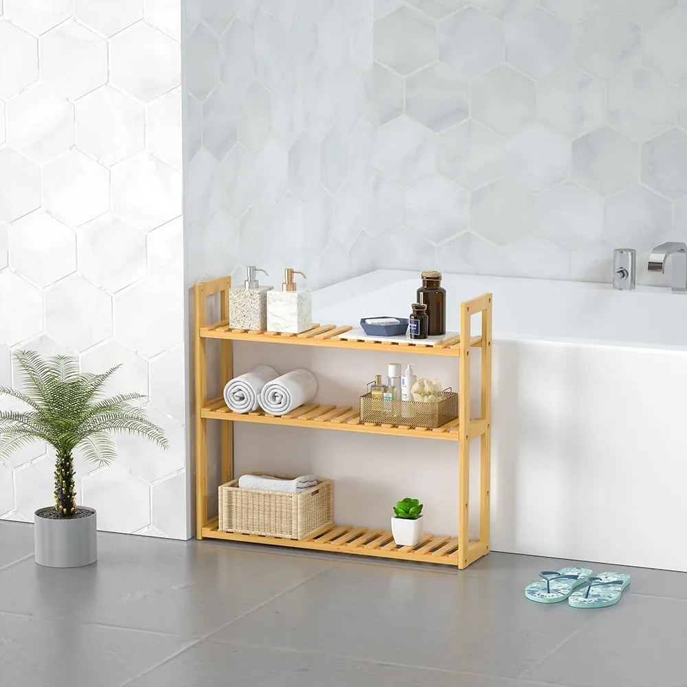 Deuba Raft de perete din bambus - 54x60x15cm
