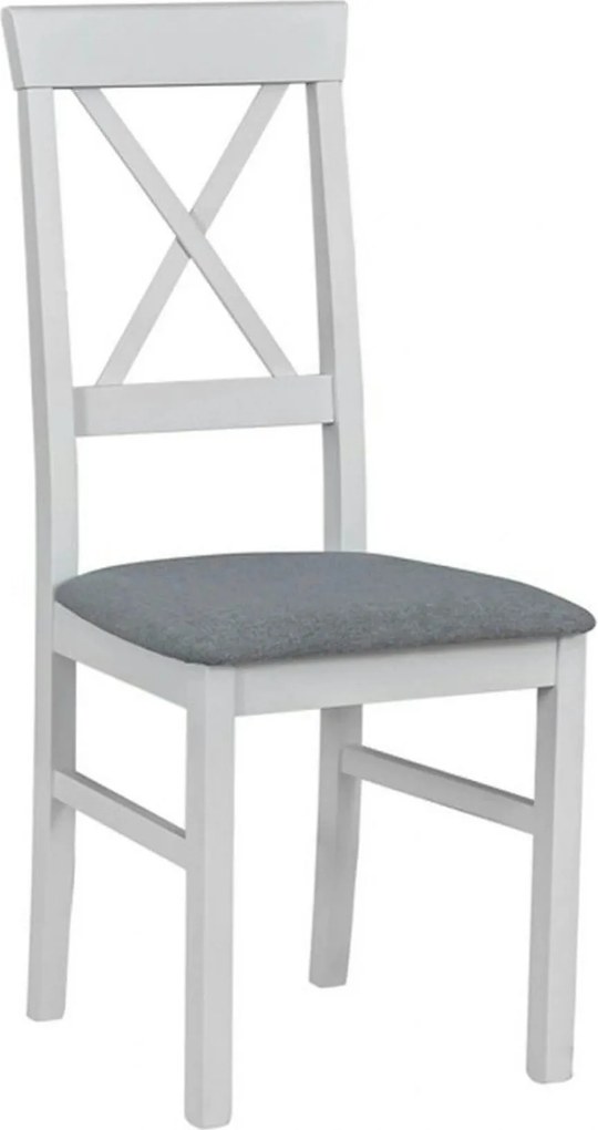 Scaun ALLA 3, gri/alb, stofa clasica/lemn, 43x51x95 cm