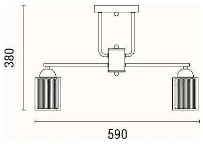 Lustră aplicată 5xE27/60W/230V