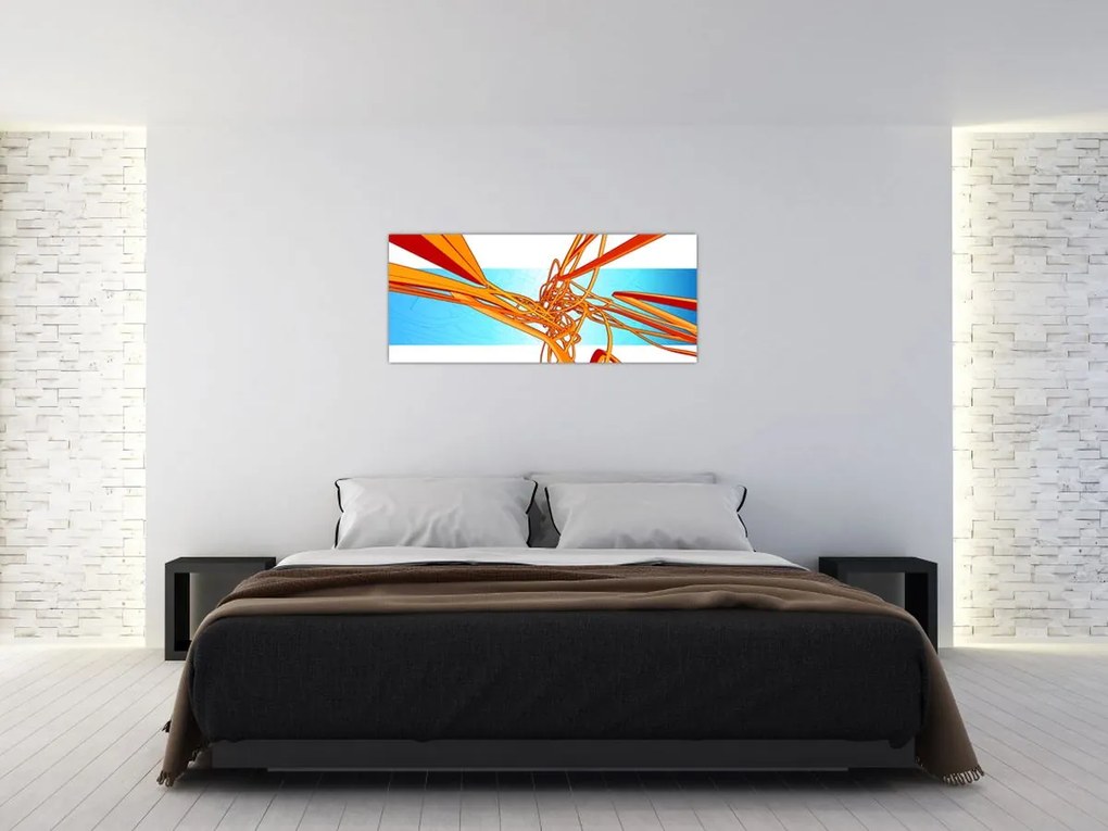 Tablou - Linii împletite, abstracție (120x50 cm)