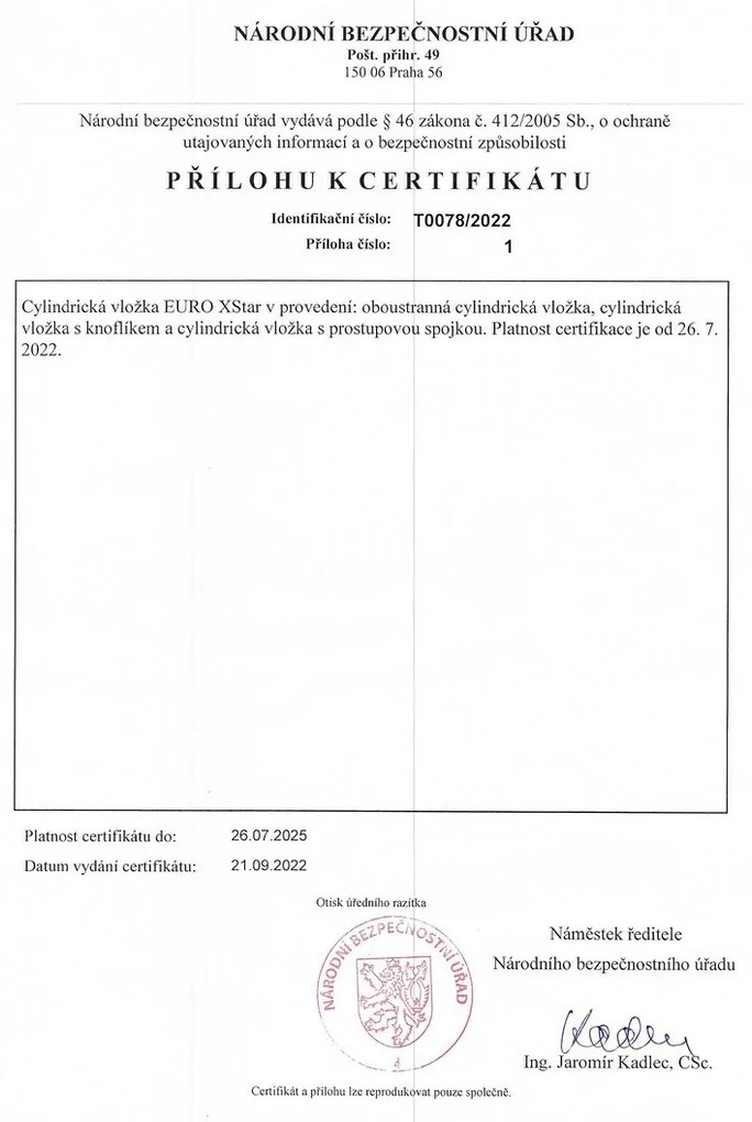 Cilindru cu buton Richter EXR.30/40K.NI em 30+40Kmm, 6 chei