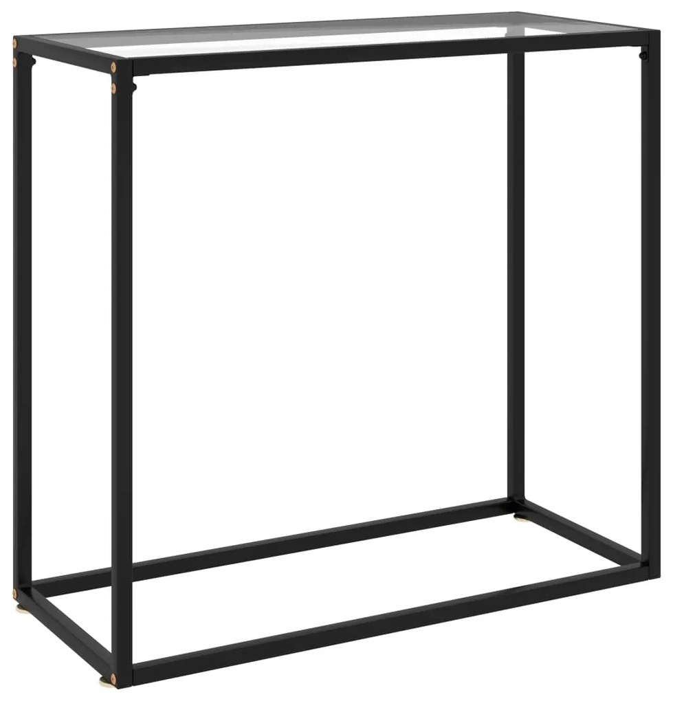 vidaXL Masă consolă, transparent, 80x35x75 cm, sticlă securizată