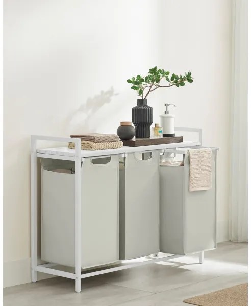 Coș pentru rufe REX, alb